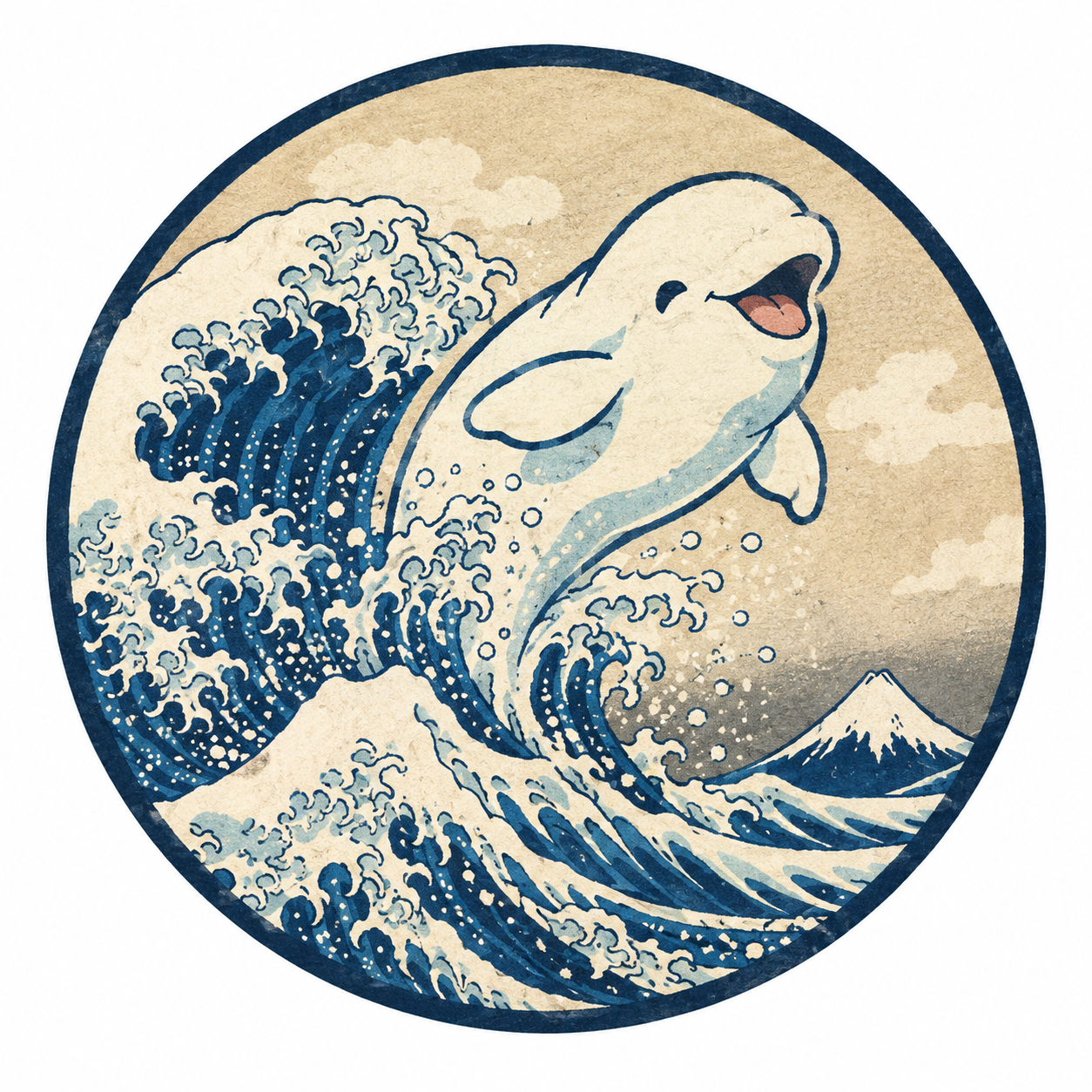 $BELUGA medallion with the beluga mascot